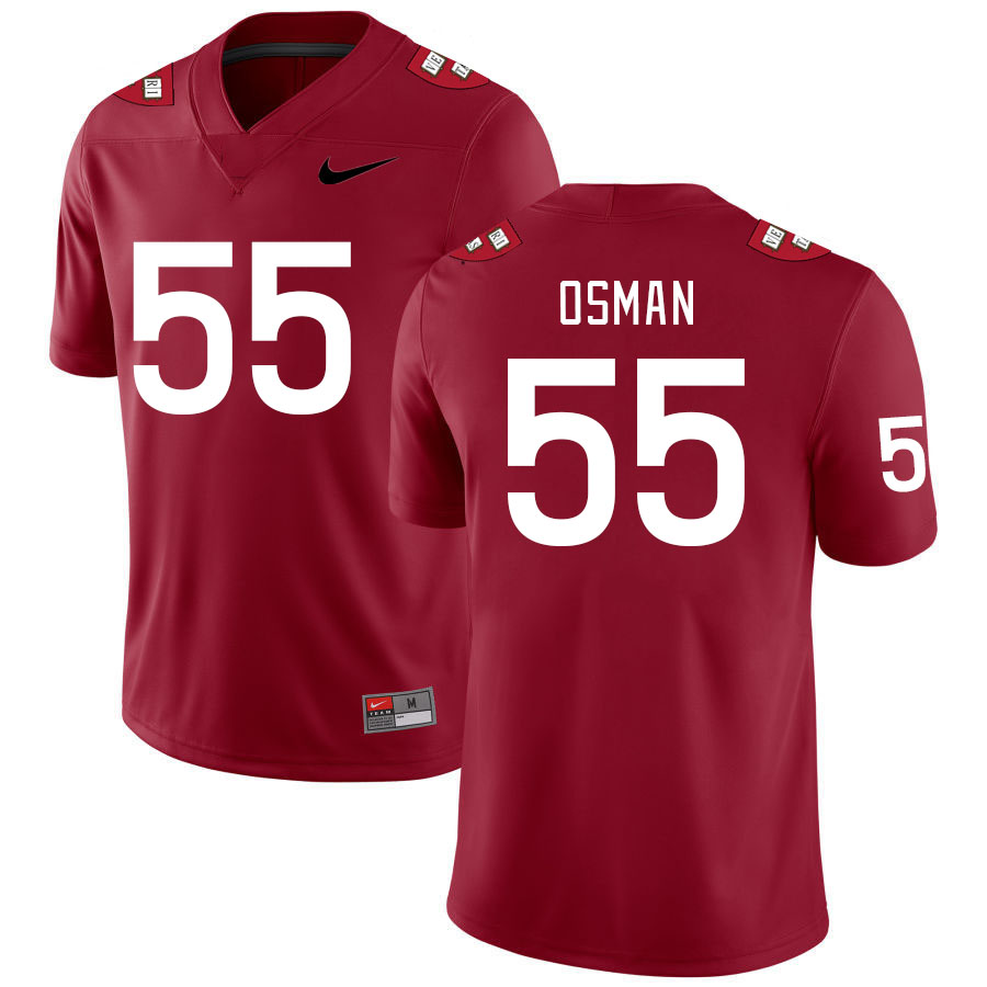 Men-Youth #55 Derek Osman Harvard Crimson 2023 College Football Jerseys Stitched-Crimson